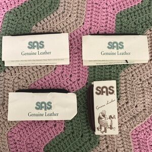 SAS Genuine Leather Shoelaces - Black and Brown